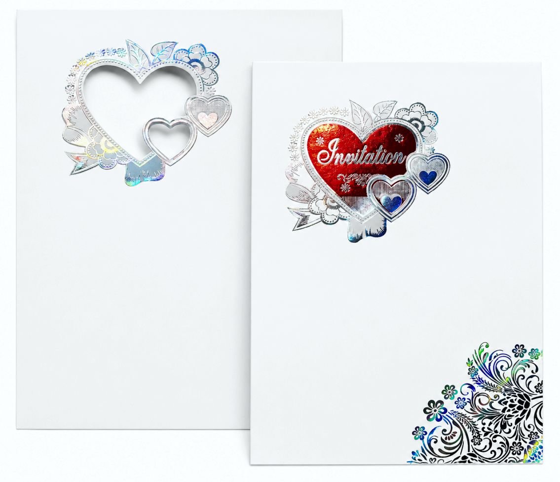 Premium Wedding Invitation Card WC-105 | 9x6 Portrait Card
