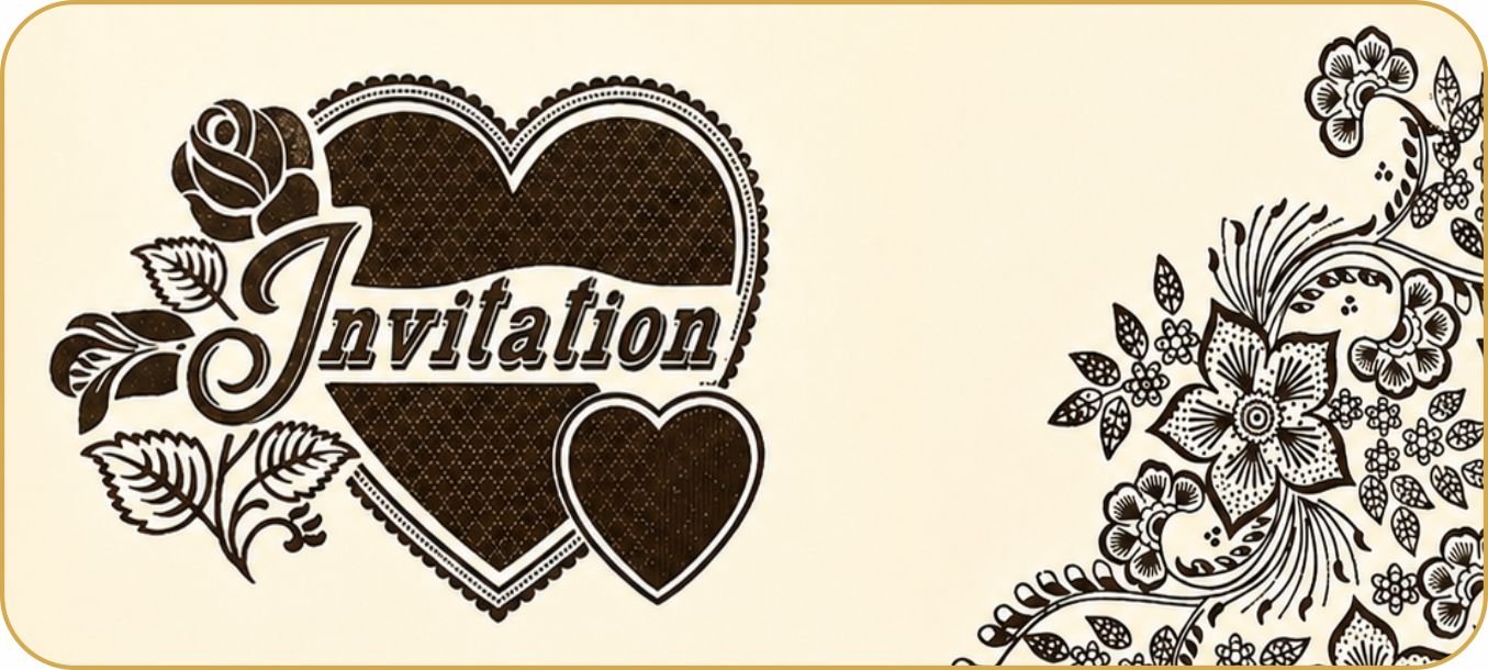 Premium Wedding Invitation Card | 10x4.5 Landscape Card